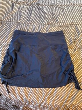 Navy Athletic Skort with Side Ties